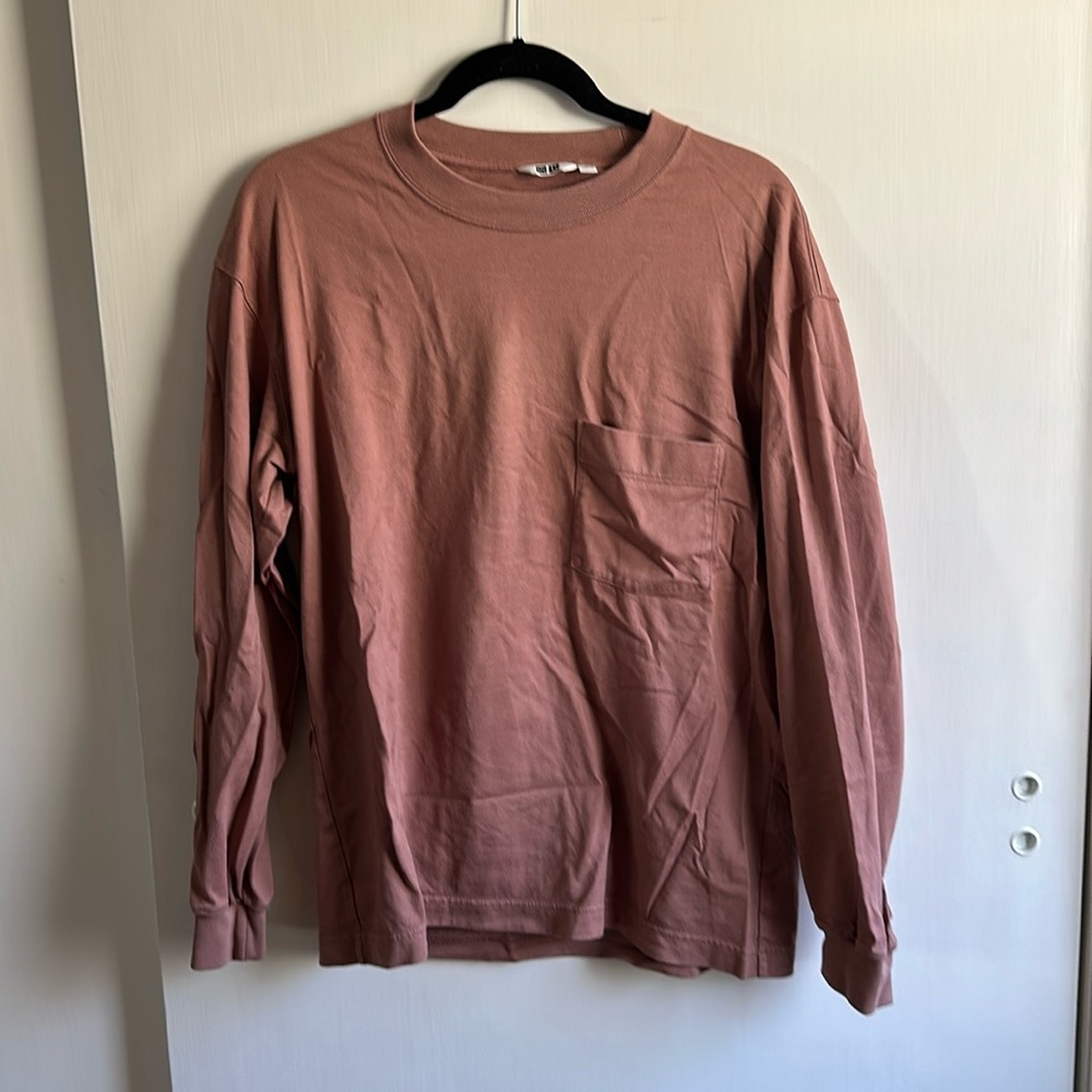 Uniqlo Medium Salmon Long sleeve with Pocket